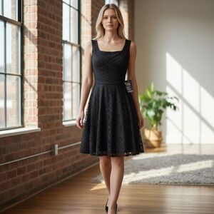 Express Black Lace Cocktail Dress, Black, Size 2